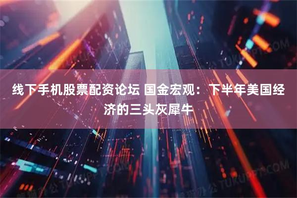 线下手机股票配资论坛 国金宏观：下半年美国经济的三头灰犀牛